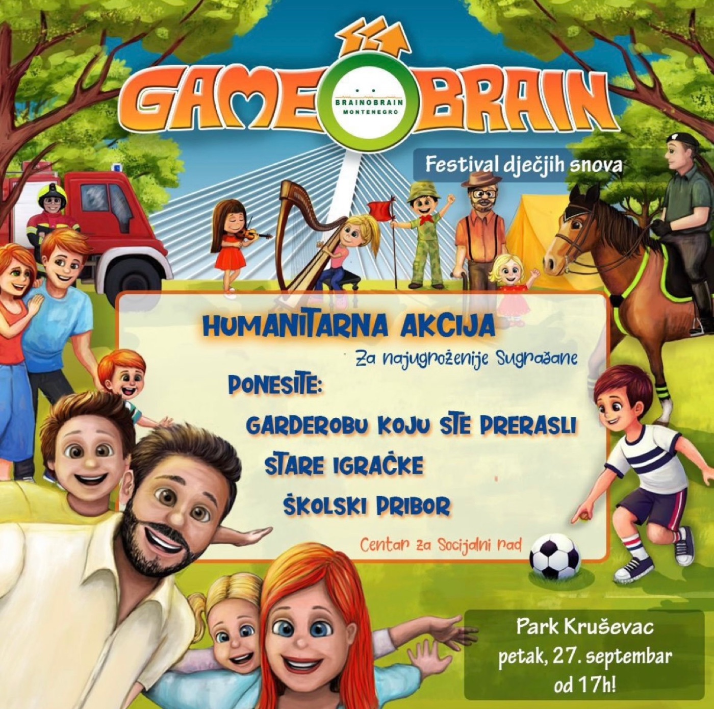 Fondacija Volonteri Crne Gore će učestvovati na šestom dječijem Festivalu GameOBrain