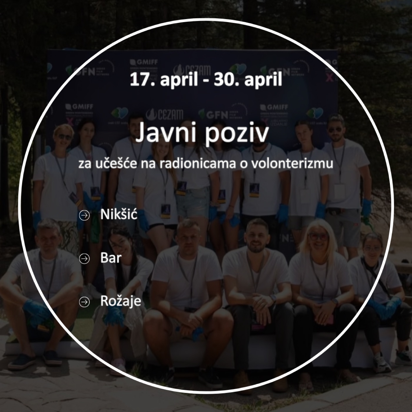 Javni poziv za učešće na radionicama o volonterizmu