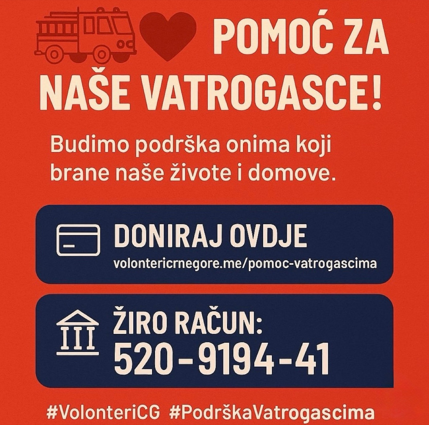 Pruži pomoć našim vatrogascima